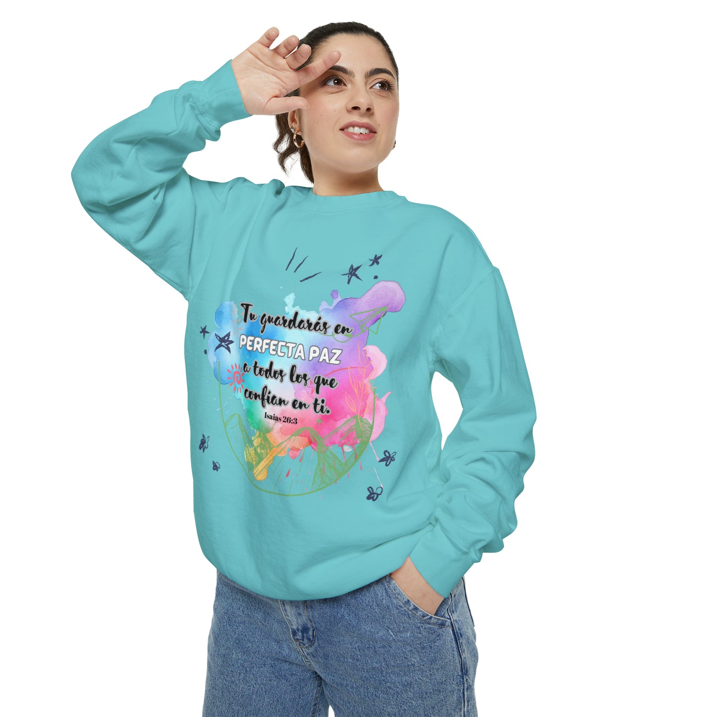 Tu Guardaras en Completa Paz - Garment-Dyed Sweatshirt