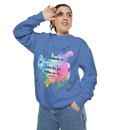 Tu Guardaras en Completa Paz - Garment-Dyed Sweatshirt