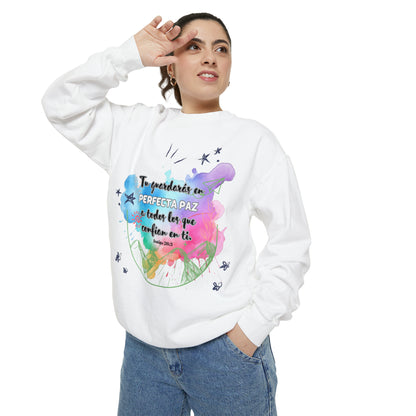 Tu Guardaras en Completa Paz - Garment-Dyed Sweatshirt